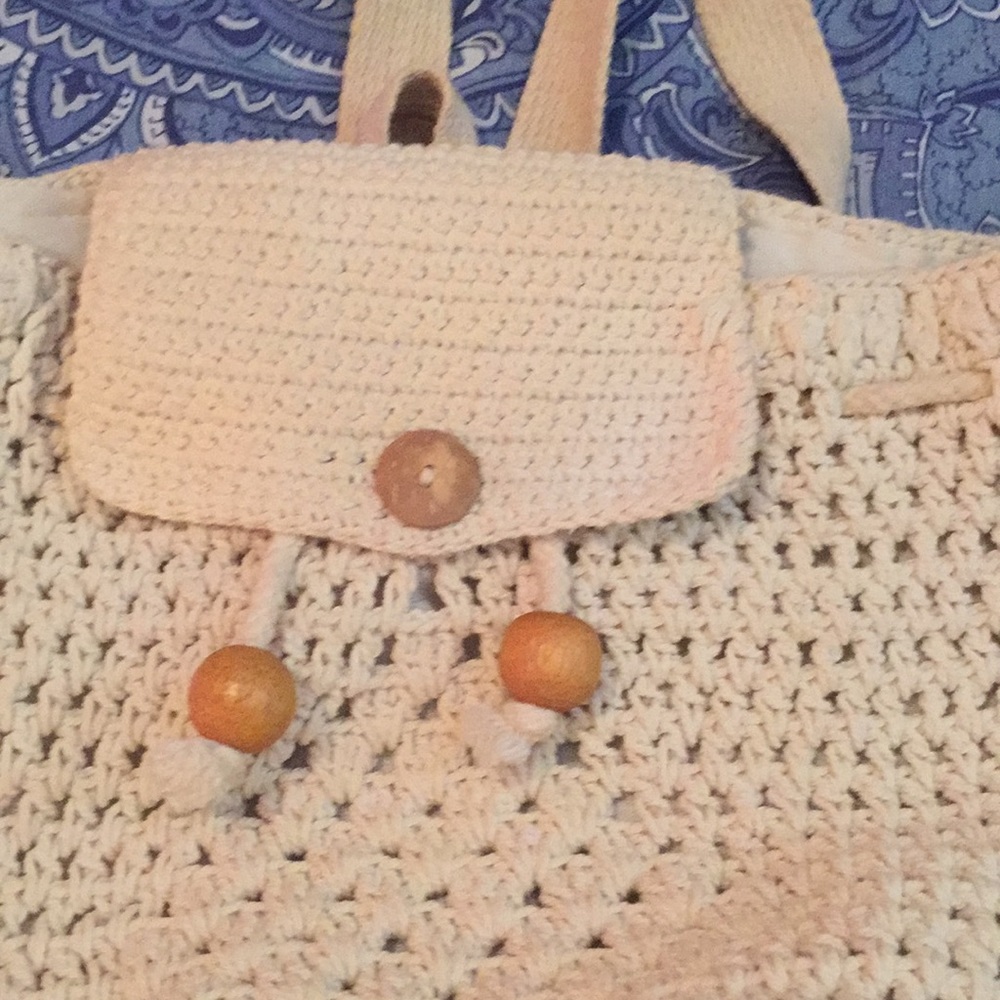 Crochet Backpack Purse - Picture 3 of 8